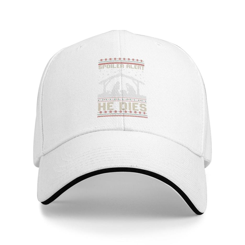 Baseball Caps Spoiler Alert He Dies Christmas Jumper Funny Nativity Scene 2026 Customized Unisex Casual Summer Hats