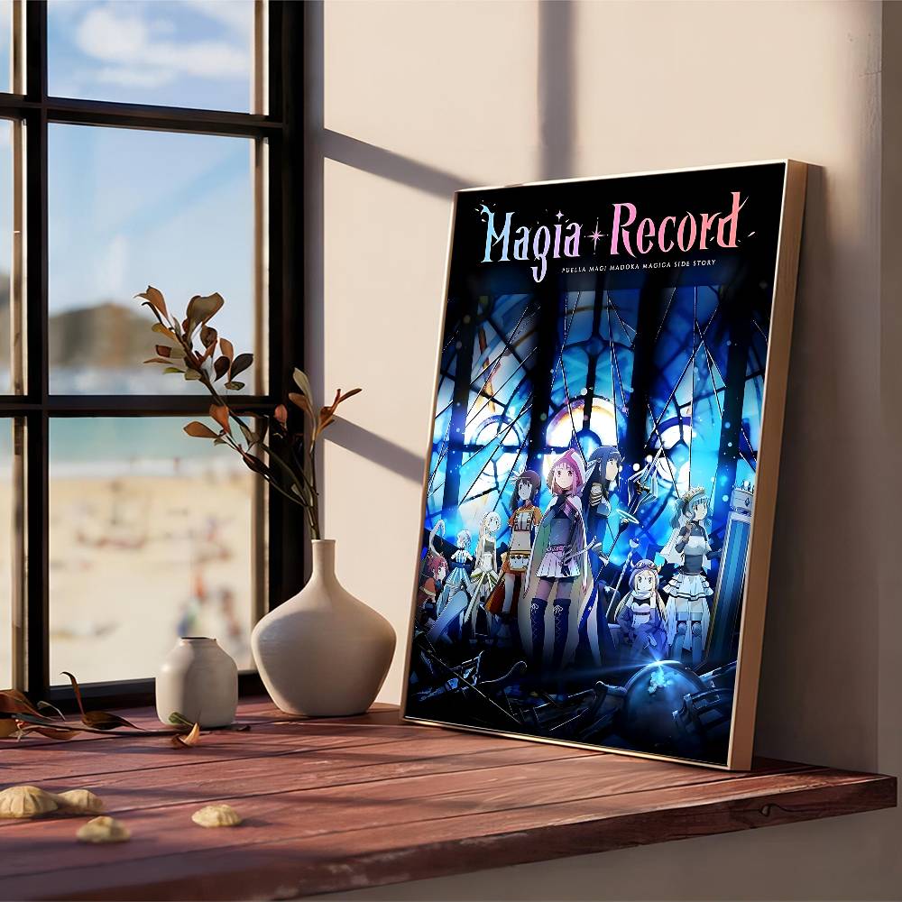 Anime P-Puella Magi Madoka Magica Girl Vintage Posters Sticky Retro Kraft Paper Sticker DIY Room Bar Cafe Kawaii Room Decor