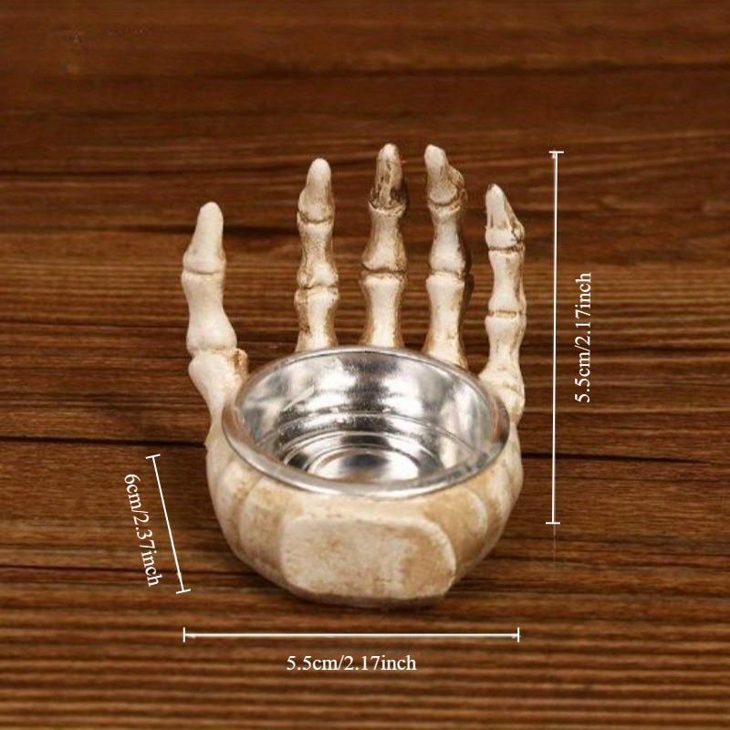 

Halloween Skull Candlestick Ornaments Resin Skull Candle Holders Decor for Table - Does Not Include Candles,Halloween Decoration