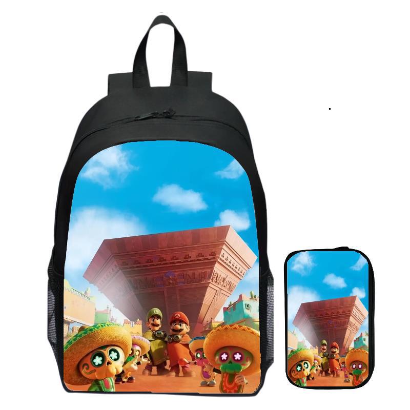 Zaino di Mario Set da 2 Pezzi per Bambini Ragazzi Ragazze Borsa da Scuola Zaino per Studenti