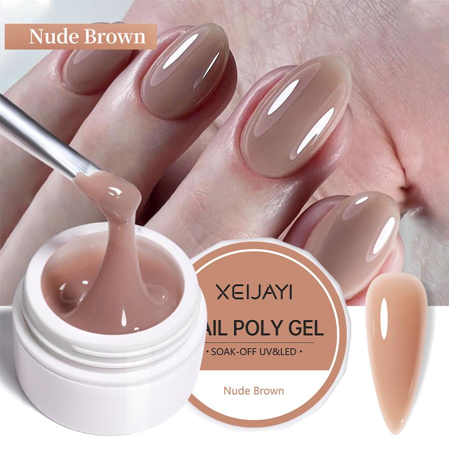 UV/LED Gel na prodlužování nehtů Křišťálový fototerapeutický gel Modelovací Rychle vytvrzující Pevný gel DIY Salon Nástroj pro nail art