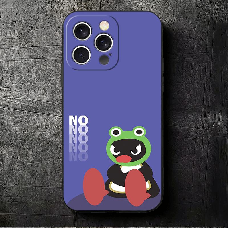 Cartoon P-Pingu Penguin Soft Phone Case for iPhone 16 16E 17 Air 15 Pro Max 14 Plus 13 Mini 11 12 7 Black Cover Back Shell