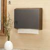 Creative Metal Tissue Holder Gold Paper Towel Dispenser Toilet Paper Holder Box Bathroom Stainless Steel Wall-mounted Without Pu