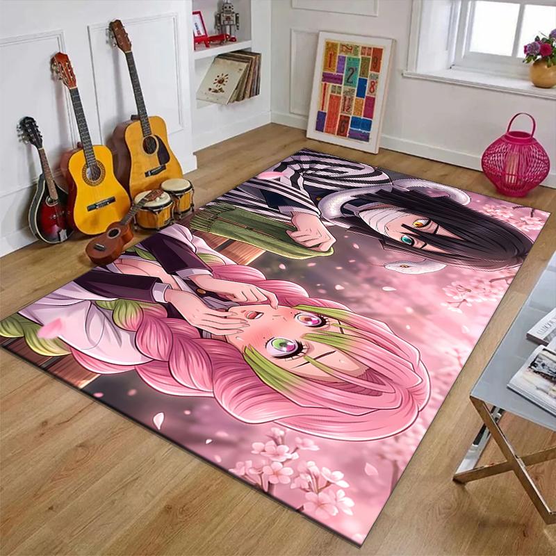 Mitsuri Kanroji1Printed Area Rug Carpet for Bedroom Living Room Home Decor Rugs Mat Non Slip Mat Rug for Bedside