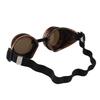 Steampunk Motorcycle Goggles with Spiked Rivets Vintage Round Cosplay Sunglasses for Welding and Cyber-Goths