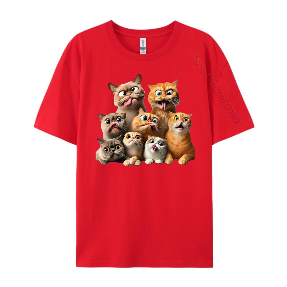 Funny Cat Art Print Free Shippping Clothes Anime Harajuku Grahpic Tee Shirt Cotton Comfort T Shirt Men 4TH of July