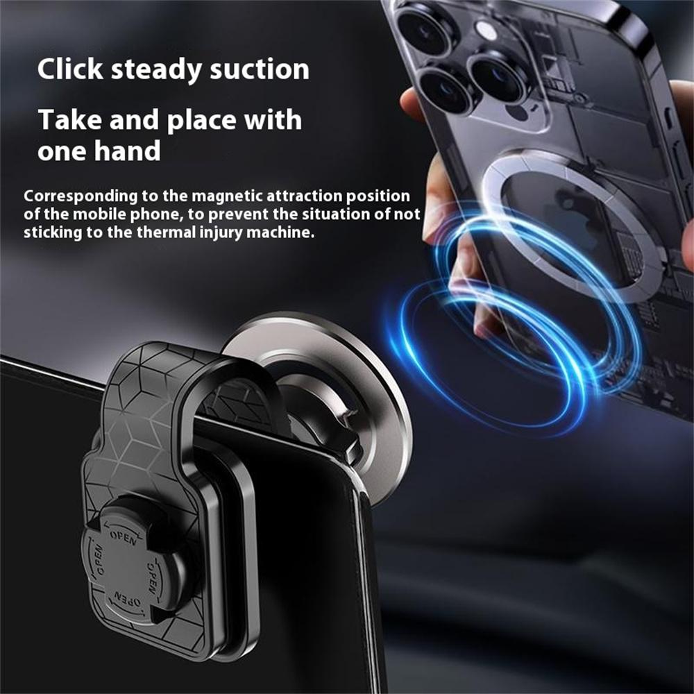 CH20 Magnetic Car Dashboard Phone Holder with 360 Degree Rotatable Base Flexible Bending Arm Cellphone Bracket