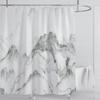 Marble Waterproof Shower Curtain Waterproof Curtain for Bathroom Decor Printed Washable with Hooks