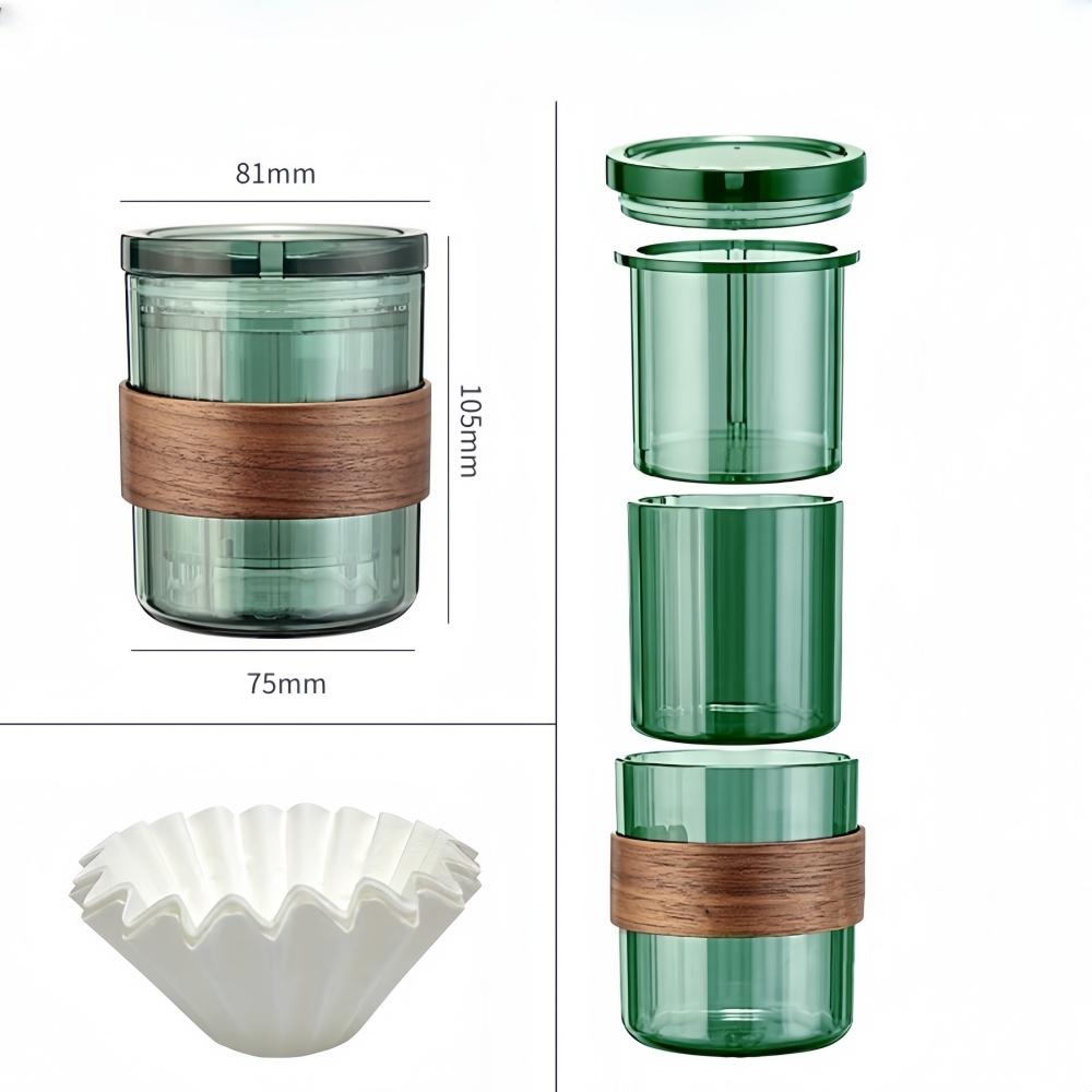 

3-in-1 Outdoor Portable Hand-making Coffee Set Coffee Cup High-quality Sealed Anti-scalding Professional Travel Coffee Utensils