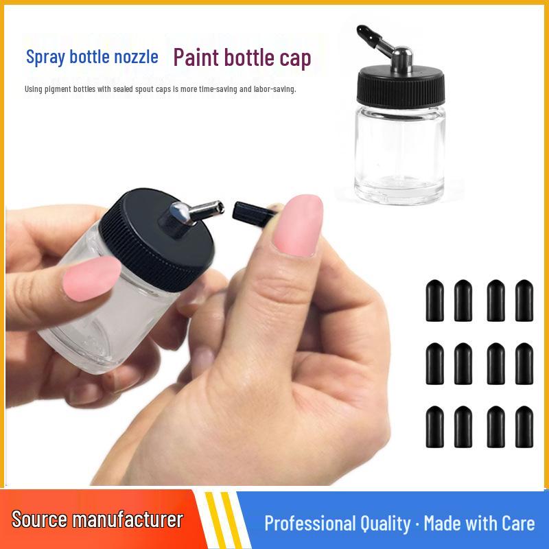 22cc Glass Side Pot Airbrush Paint Bottle for Model Art Spray Painting
