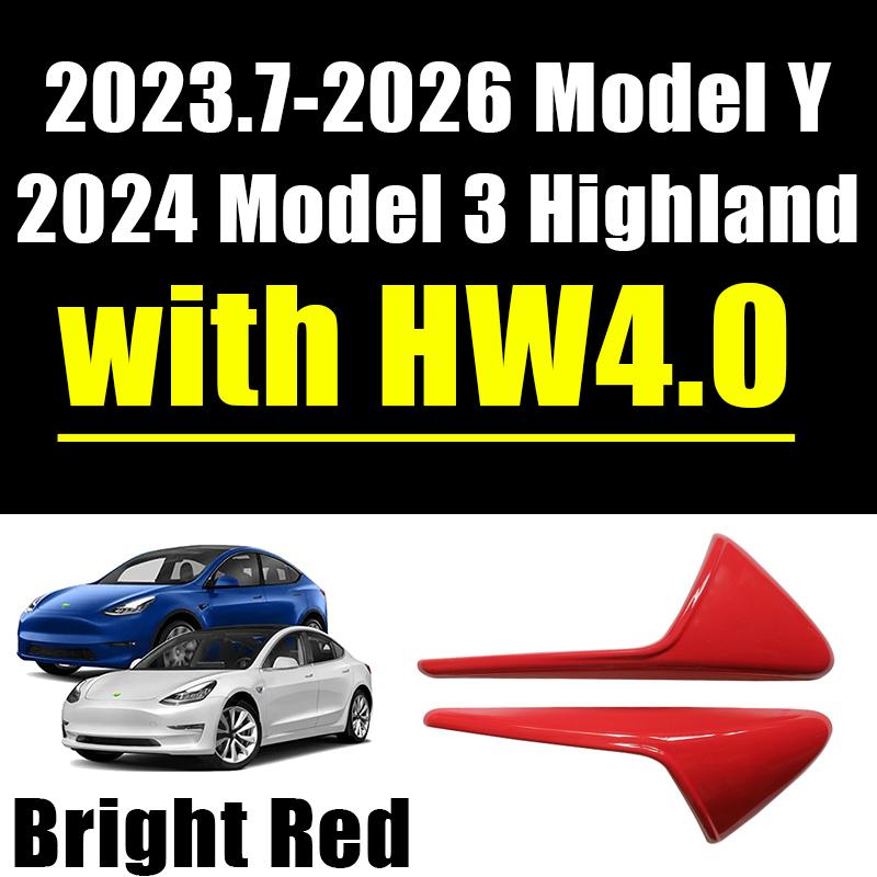 Car Side Camera Protective Cover ABS Carbon Fiber Protective Cover Turn Signal Cover Suitable for Tesla Model 3 Model Y