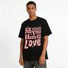 All You Need Is Love XOXO Retro Heart Print Casual Tee Pure Cotton T-shirt
