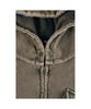 Ertr Chest Pocket Hoodie Zip Up Brown