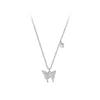 Elegant Zircon Butterfly Necklace: Women's Stylish High-End Pendant for 2024