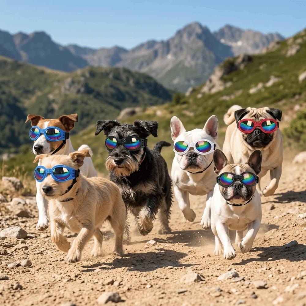 Wind Tough Dog Sun Goggles Foldable Structure Canine Goggles Pet Eyewear Summer Use