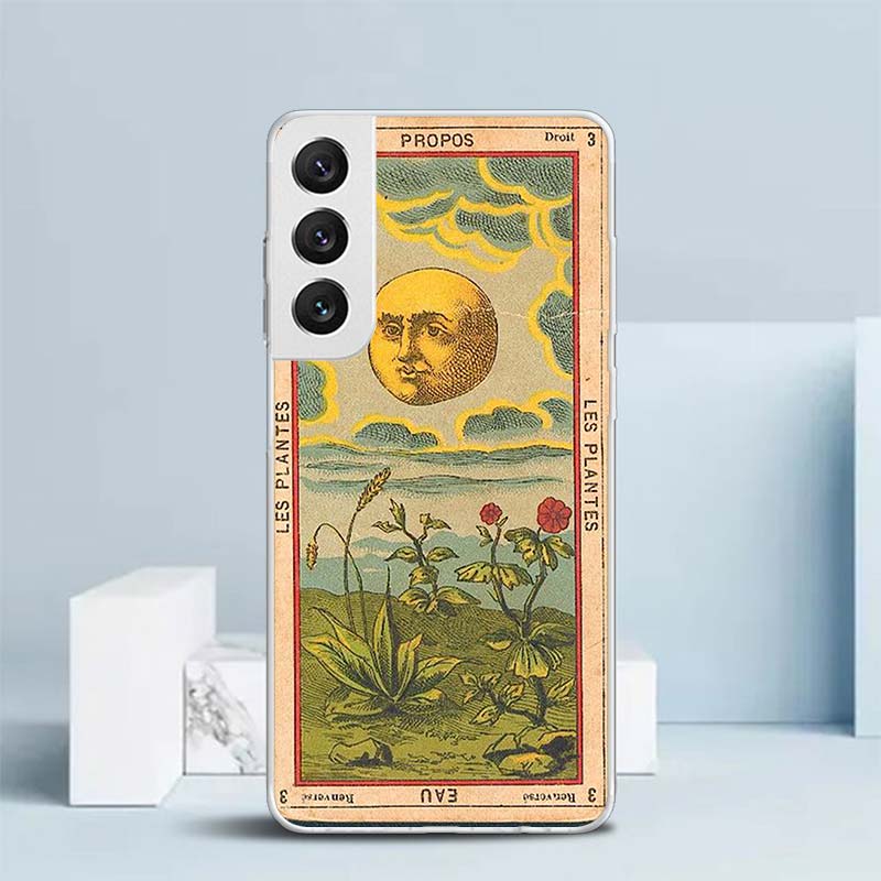 Tarot Cards Reading Art Soft Cover for Samsung Galaxy S25 Edge S26 S24 S23 Ultra Phone Case S22 S21 Plus S20 FE Print Pattern Sh