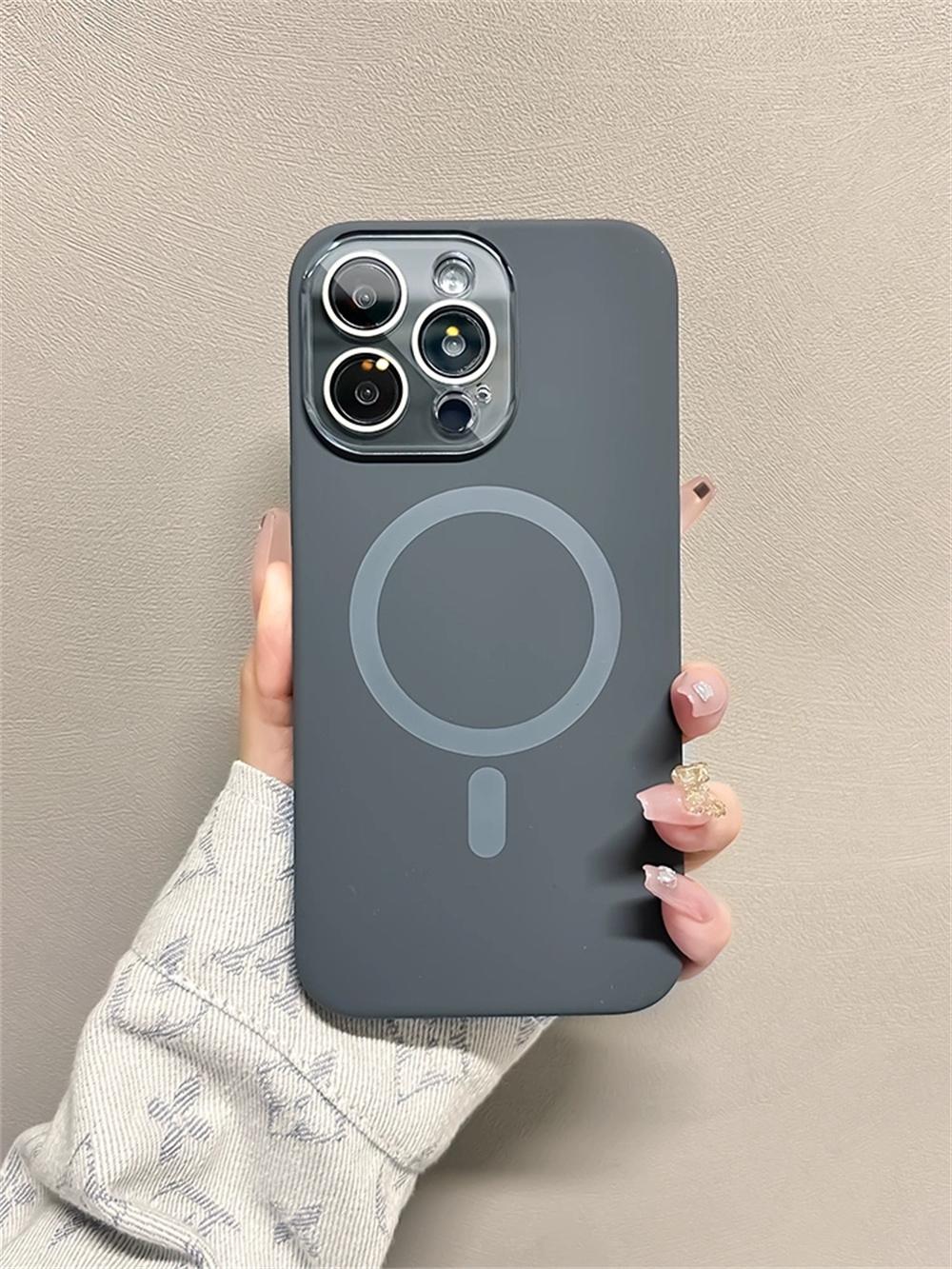 

Оригинальный жидкий силиконовый магнитный чехол для iPhone 13 12 14 15 Pro Max, роскошный, для беспроводной зарядки Magsafe, с защитой камеры For iPhone 13 Pro