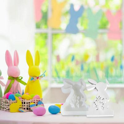 Silicone Rabbit Mold 3D Bunny Mold Chocolate Cake Mold Easter Mousse Cake Decoration Dessert Baking Mold Creative Candle Model