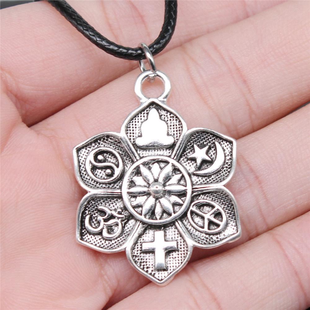 45cm Necklace Leather Chain Big Chief Pharaoh Buddhism Minimalist Jewelry Components QN015