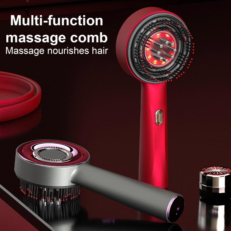 Electric Massager Brush Electric Vibrations Massage Comb Scalp Massage Comb for Nourishing Hair Relieve Head Pressure