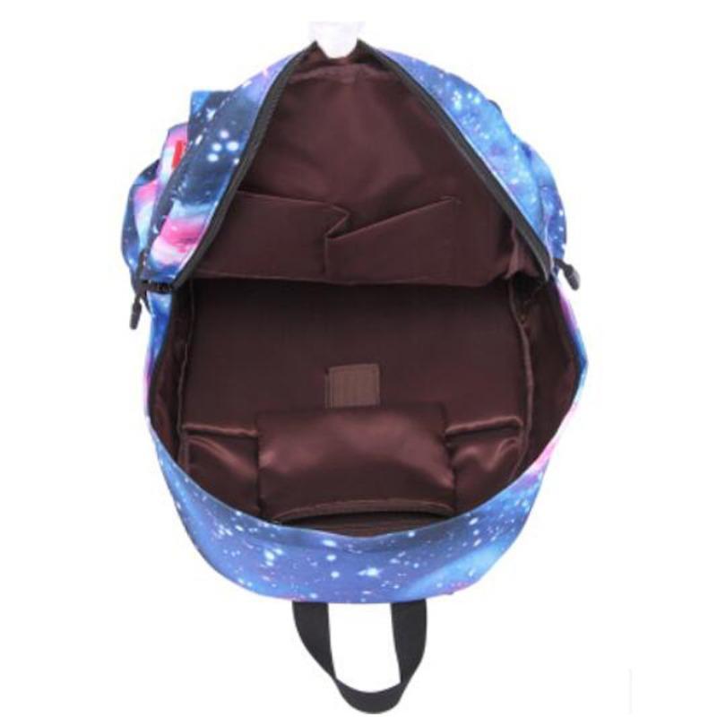 School bag casual backpack three-piece set canvas men's and women's star backpack fashion