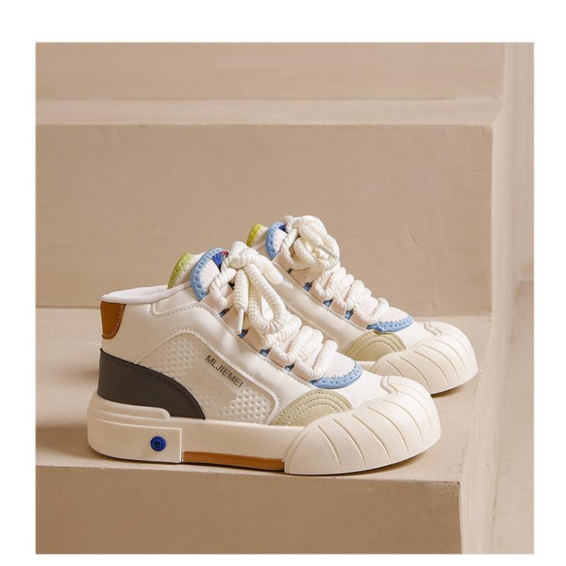 Autumn New Thick Soled Height Increasing White Shoes for Casual and Versatile Sports