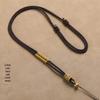 Hand-Woven Black Jadeite Gold Pendant Rope for Men & Women