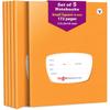 Target Publications Small Square Ruled Notebooks | Square 9 Mm | 176 Pages Jumbo Size | Hard Brown Cover | 155 Cm X 19 C