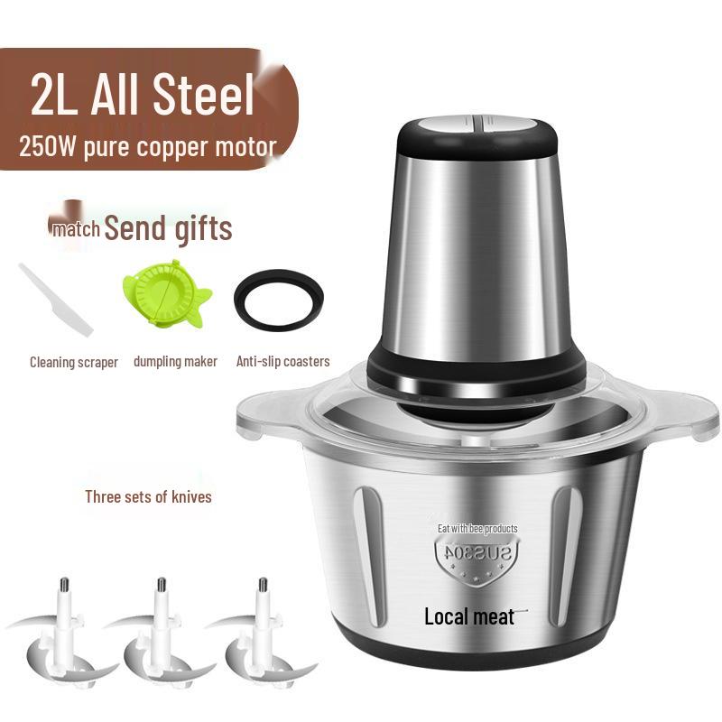 Electric Multifunction Meat Grinder and Food Processor Blender for Chili and Dumpling Stuffing Mincer