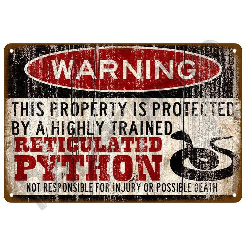 Caution Warning Metal Sign For Safety Signs Danger Beware Tin Sign Plate Home Wall Decor Vintage Plaque Home Art Painting Poster