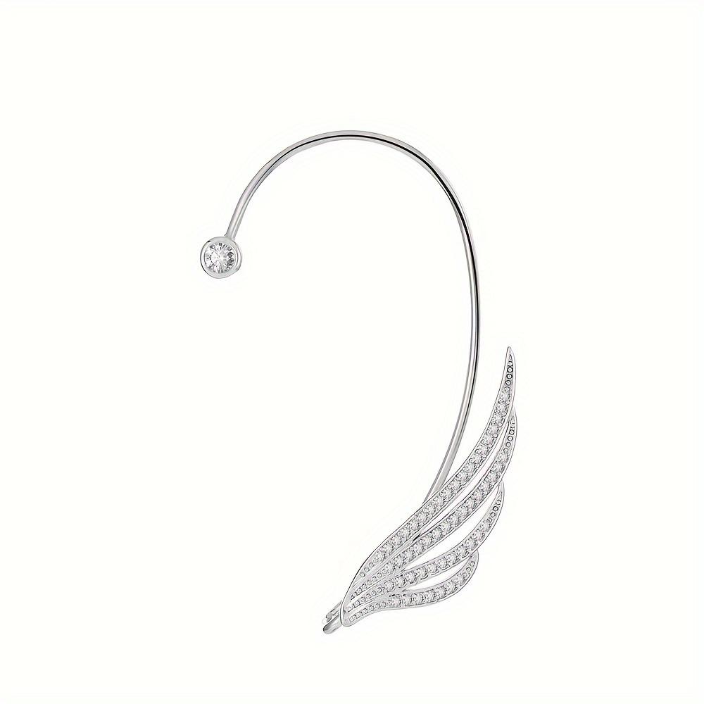 1pc Women'S Fashion Luxury Wing Ear Jewelry, Individual All-Match Premium No-Piercing Ear Clip