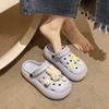 Thick-soled hole shoes women's 2025 new summer outer wear bag head cool slippers women's non-slip cute cartoon one-pedal slippers