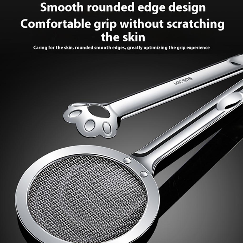 New 1PC Stainless Steel Handheld Multi-functional Creative Filter Spoon Clip Colander Oil-Frying Clip Fried Chicken Accessories