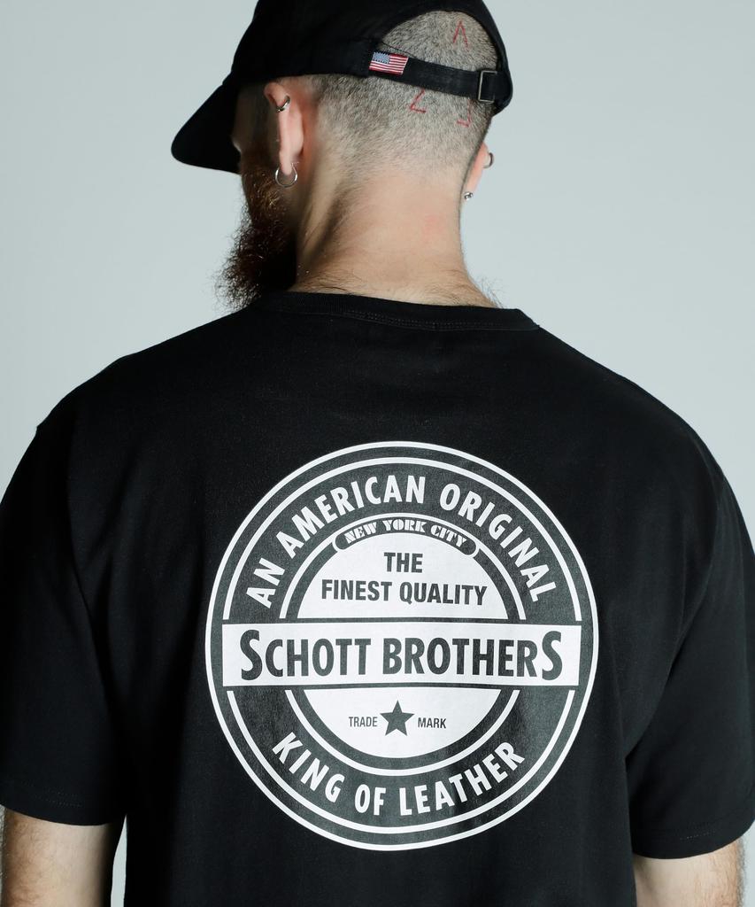 Schott Oval Logo T-Shirt, Men's, Size L, 010, Black, 782-5134031