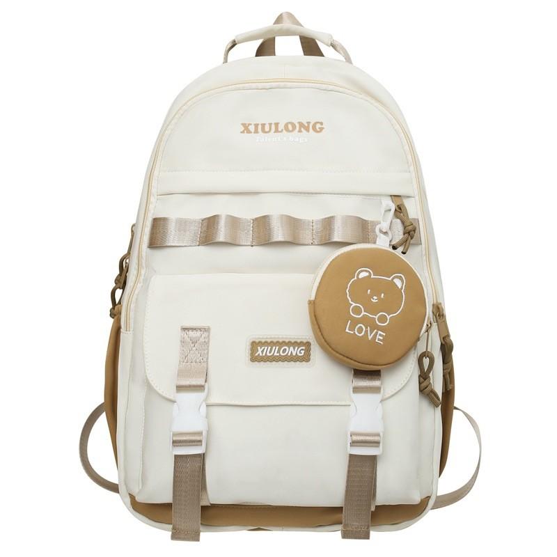 Unisex Nylon City Backpack With Large Storage For School And Leisure Activities