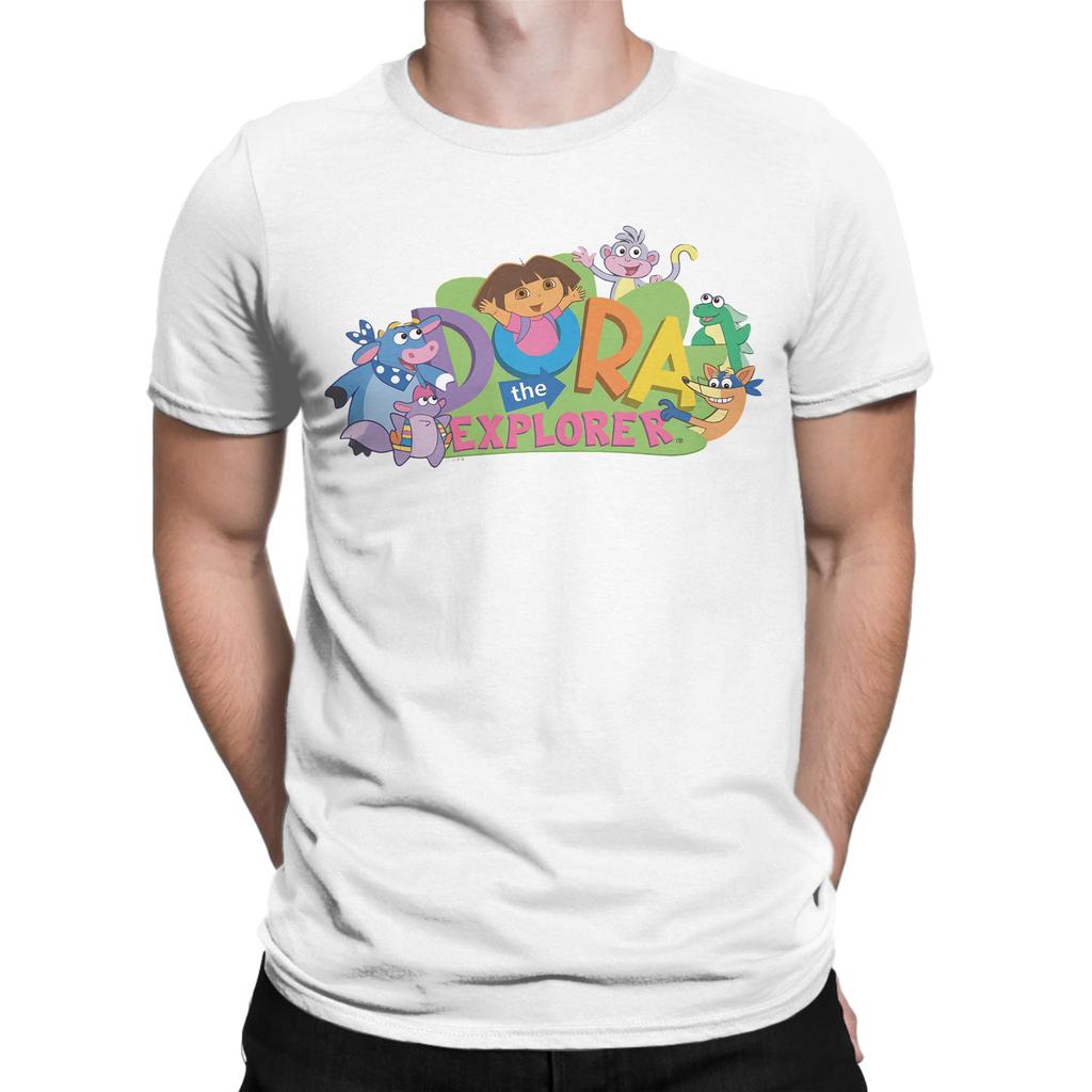 Streetwear TShirt Summer DDoras The Explorers Novelty TShirts Cotton Tshirt for Unisex Y2K Classic Print Short Sleeve Tees