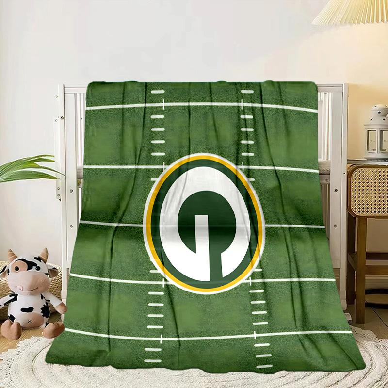 Green Bay Packers Gear Portable Blanket/Soft Blanket Bedding Blanket Suitable for Travel Camping Living Rooms Offices Sofas Fan Gifts