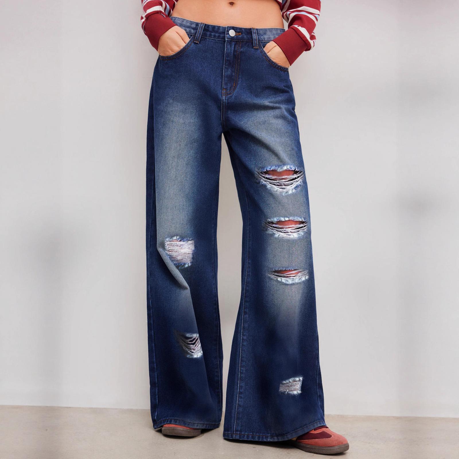 

Женские брюки большого размера, эластичные джинсы, свободные полуэластичные брюки XL