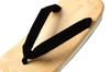 Edoten Geta Sandals, Made in Japan, Yellow Tatami Mat, Non-Slip Candy Sole, Black Strap, Size M (Medium)