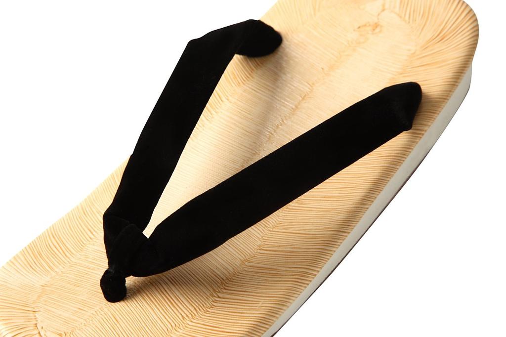 Edoten Geta Sandals, Made in Japan, Yellow Tatami Mat, Non-Slip Candy Sole, Black Strap, Size M (Medium)