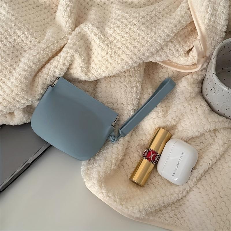 Shrapnel Automatic Closure Storage Bag with Bracelet Combination, Foldable/Traceless/High Quality Design, Suitable for Beauty Makeup/Lipstick/Lip Balm