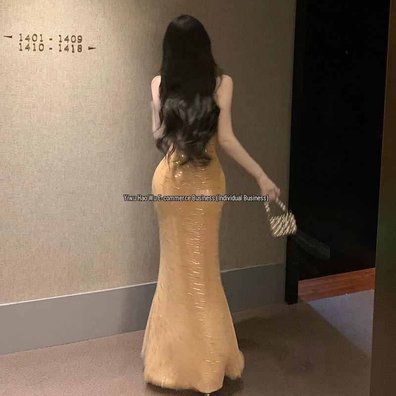 2024 Women's Socialite Rhinestone Slimming Evening Dress - Trendy Fashion