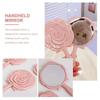 3D Stereo Retro Rose Flower Shape Cosmetic Makeup Mirror Compact Hand Mirror Girl Birthday Gifts