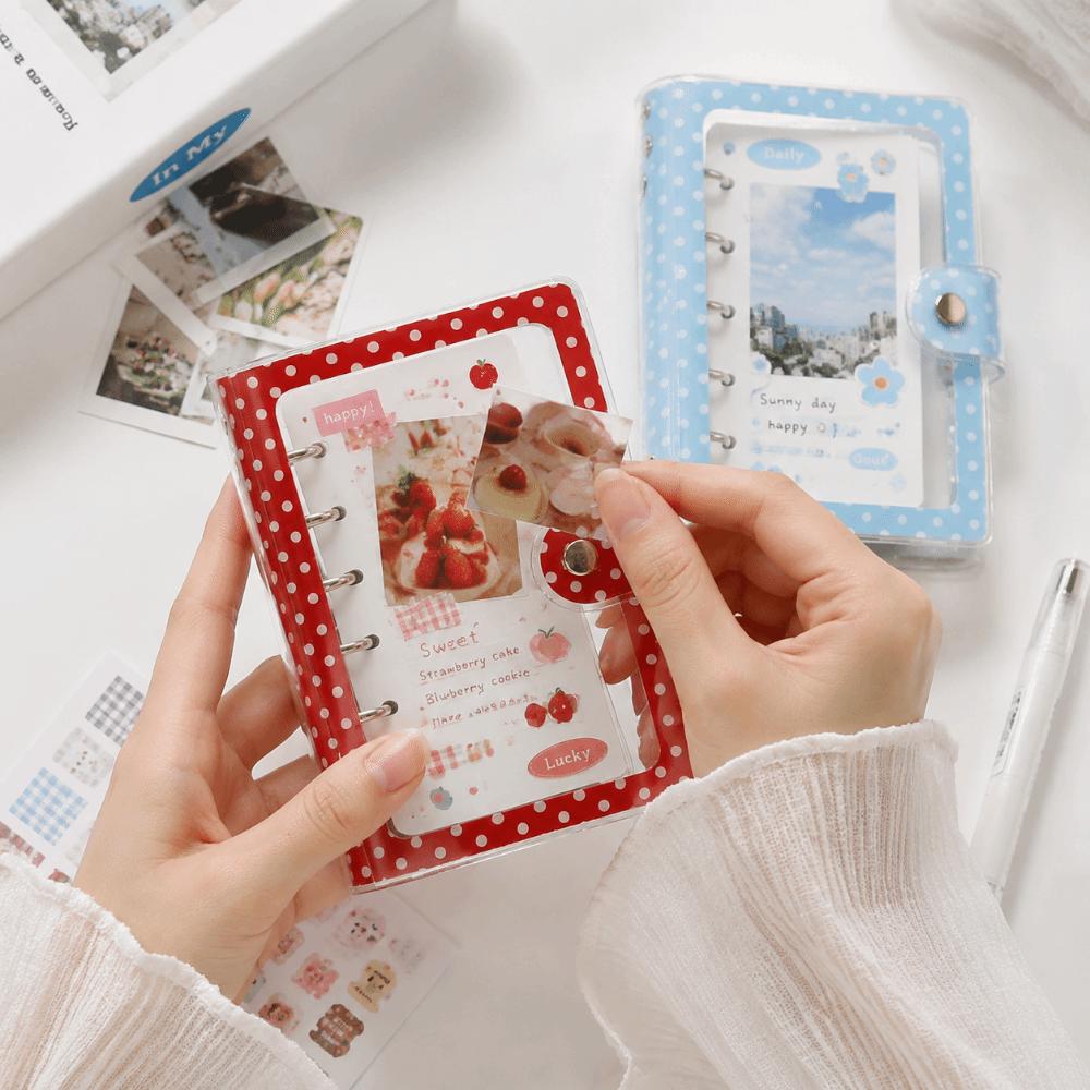 Clear Polka Dot Clear Binder PVC Loose-Leaf Notebook Cover  Kpop Photocard Collection