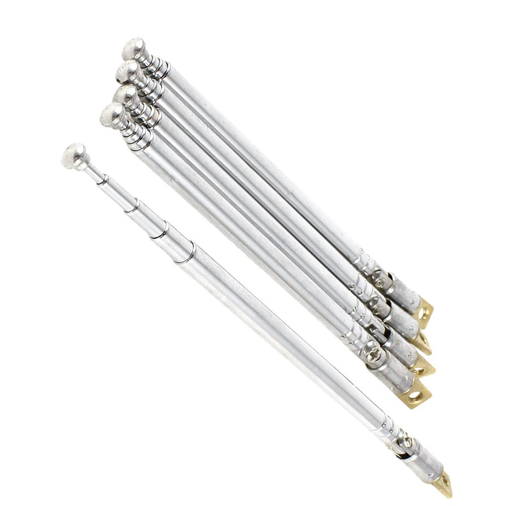 uxcell Universal Telescopic Antenna 80 Degree 11cm-32cm Length 5 Sections