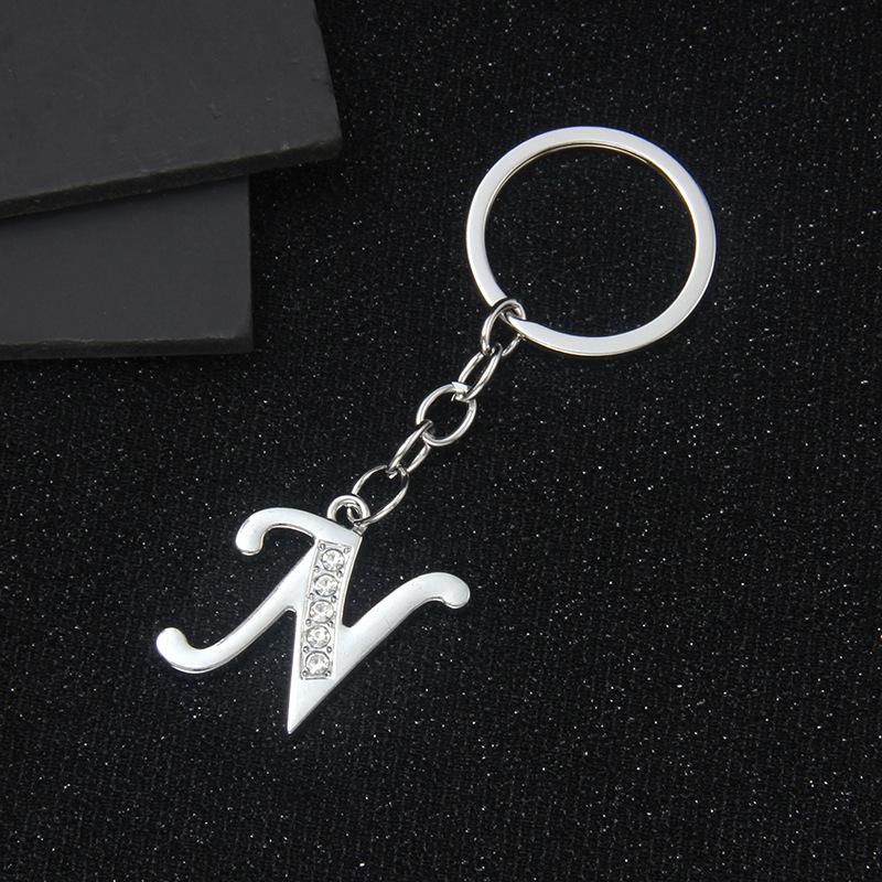 Simple Personality 26 Letters Versatile Keychain European and American New English Creative Luggage Keyring