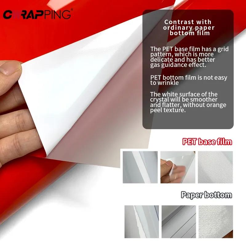 Car PET Vinyl Wrap Film Self Adhesive Vinyl Decal Bubble Free Console Computer Laptop Skin Cover Air Release Foil Car Styling