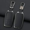 Stylish  Alloy Leather Car Key Cover Protective Case Buckle For Toyota Camry Corolla Rav4 Land Cruiser Prado Crown Accessories