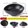 Japanese Style Black Melamine Noodle Soup Bowl