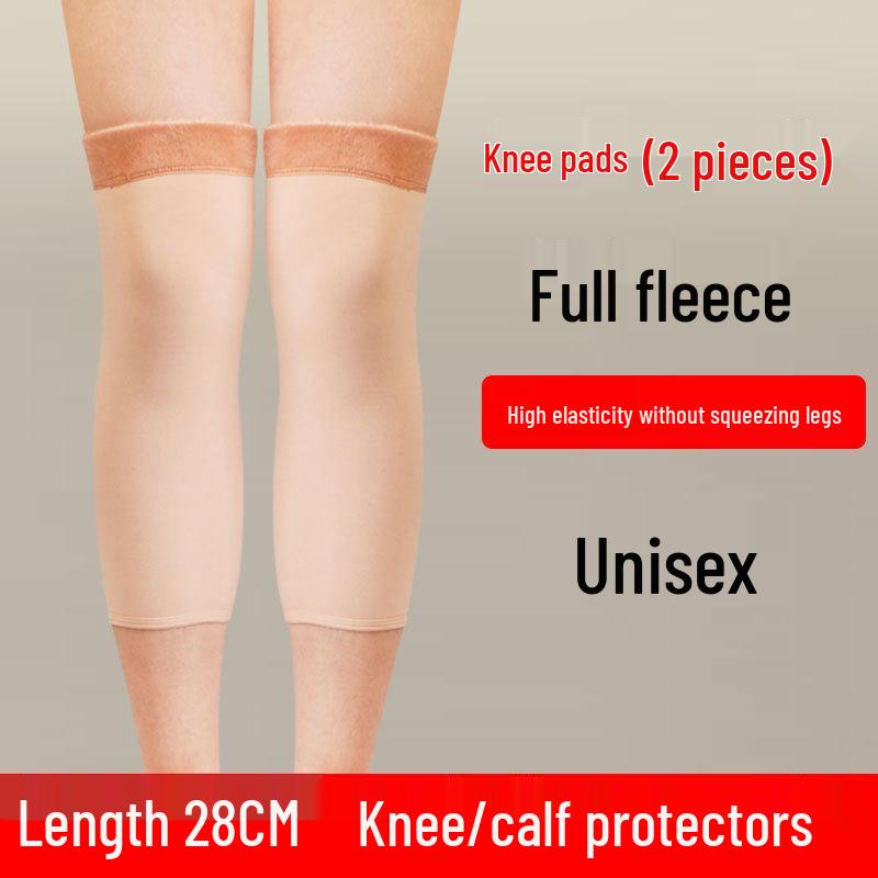 "Thick Velvet Knee Pads for Warmth & Protection – Unisex, Ideal for Elderly, Autumn & Winter Cycling"
